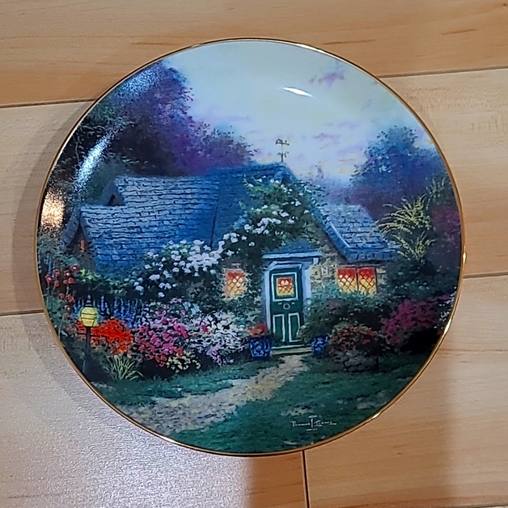 "Weathervane Cottage" plate by Thomas Kinkade, 1993